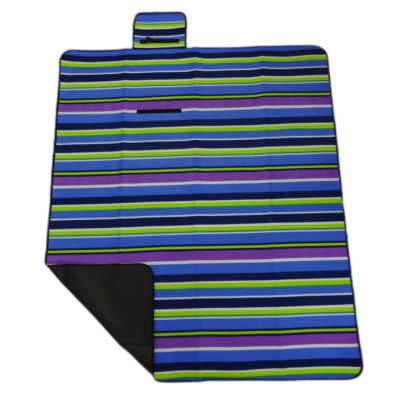 Patura picnic fleece Heinner Stripe, 130 x 150 cm, densitate 140 GSM, Multicolor foto