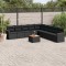 Gossi set canapele de gradina cu perne, 10 piese, negru, poliratan