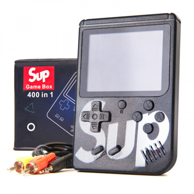 Consola portabila Game Box, 400 de jocuri, negru foto