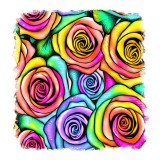 Cumpara ieftin Sticker decorativ Flori, Multicolor, 55 cm, 11668ST