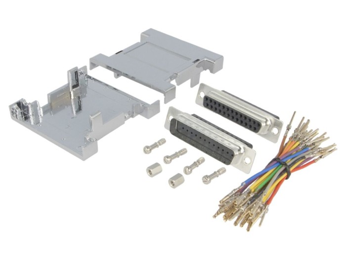 Conector adaptor D-Sub 25pin ecranat