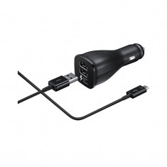 Incarcator auto Dual USB cu cablu USB-Type-C Samsung Galaxy A70 A705, EP-LN920CBE, Fast Charging