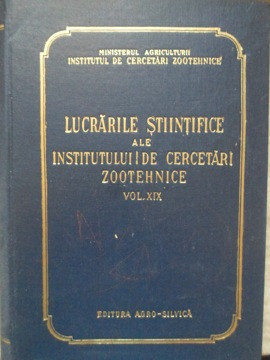 LUCRARILE STIINTIFICE ALE INSTITUTULUI DE CERCETARI ZOOTEHNICE VOL. XIX-COLABORATORI