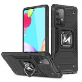 Wozinsky Ring Armor Husă Kickstand Tough Rugged Husă Pentru Samsung Galaxy A52s 5G / A52 5G / A52 4G Negru 9111201935914