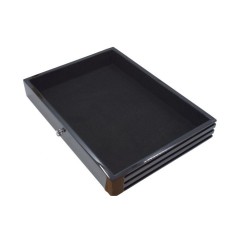 Sertar lemn inaltime 49 mm Black Lacquer fara insertie albastra