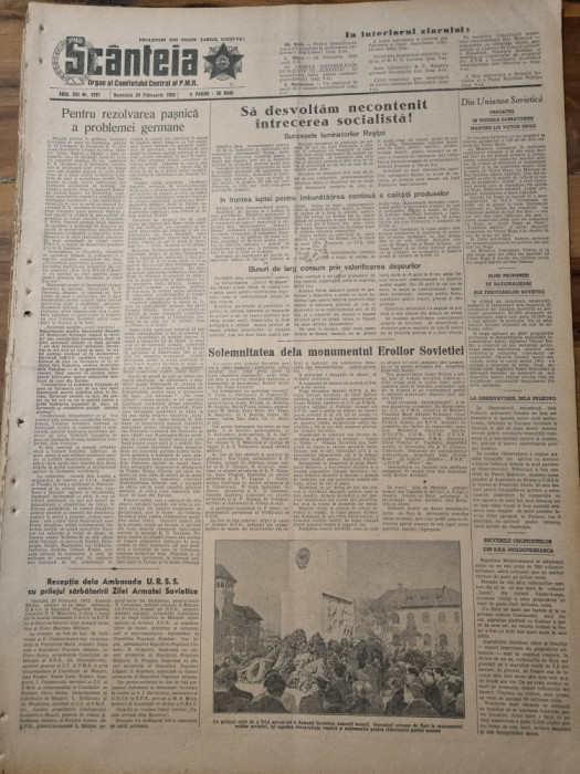 scanteia 24 februarie 1952