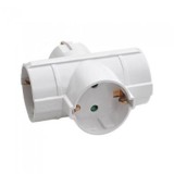 Adaptor 3 prize 3x16A max 3680W, triplu stecher, alb, V-TAC, SKU-8786