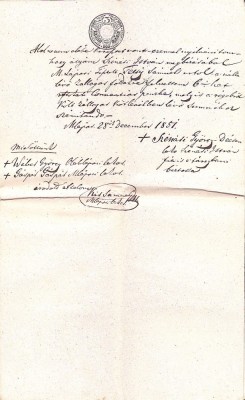A3738N Act privitor la un &amp;icirc;mprumut de florini renani, 1851, T&amp;acirc;rgu Lăpuș, limba maghiară foto