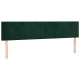 Cumpara ieftin Tablii de pat, verde inchis, 180x5x78/88 cm, catifea