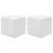 vidaXL Taburet, 2 buc., alb, 30x30x30 cm, piele ecologică