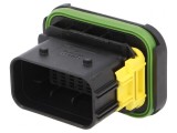 Conector Automotive LEAVYSEAL Tată 21 Pini Negru, TE Connectivity
