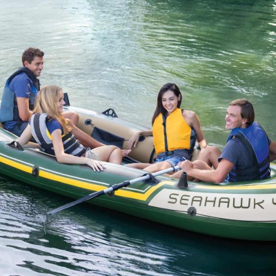 Intex Set barcă gonflabilă Seahawk 4 cu v&amp;acirc;sle și pompă, 68351NP foto