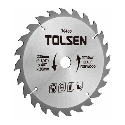 Disc circular pentru aluminiu Tolsen, 305 x 30 mm, 80 T foto