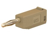 Mufă Banană 2mm 10A Maro Aurit