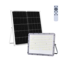 Proiector Solar Puternic de 200W, 6500K, 2000Lm, IP65, 20000mAh, Panou Solar 20W 22.8x20.7 cm, Gray