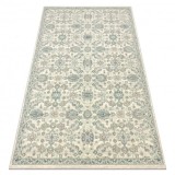 Covor de lana SOHO 477.07.LA102 OSTA - Ornament, rozetă, natural verde / bej, 160x240 cm