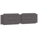 Cumpara ieftin Perna pentru tablie pat, Zadar, gri, 200 cm, piele artificiala