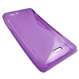 Husa silicon S-line mov pentru Sony Xperia J (ST26i)