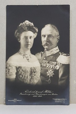 FRIEDRICH si HILDA , MARELE DUCE SI MAREA DUCESA von BADEN , CARTE POSTALA ILUSTRATA , MONOCROMA, PERIOADA INTERBELICA foto
