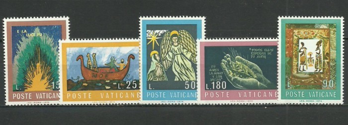 Vatican 1974 - Picturi copii, arta, serie neuzata