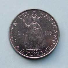 VATICAN - 100 Lire 1967 - aUNC foto