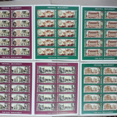 TIMBRE ROMÂNIA LP1763 a/2007 VECHIUL BUCURESTI -6 COLI 10 TIMBRE - MNH