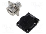 Conector Ethernet CAT6a AMPHENOL cu flanșă pătrată, nichelat