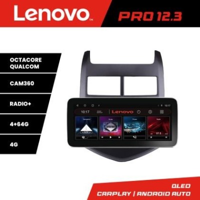 Navigatie Chevrolet Aveo 2010-2013 K-aveo10 Lenovo PRO 4+64 12.3 inch qled android 4G DSP gps internet CarStore Technology foto