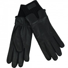 Manusi UGG Leather Tech Knit Cuff Glove 20041-BLK gri foto