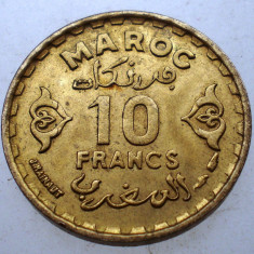 7.607 MAROC PROTECTORAT FRANCEZ MOHAMMED V 10 FRANCS FRANCI 1371/1952 XF