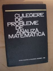 Culegere de probleme de analiza matematica Marcel N.Rosculet foto