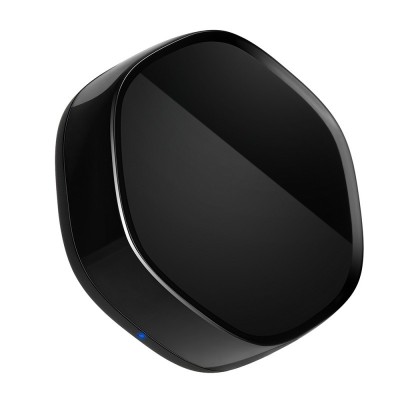 Hub inteligent si telecomanda IR inteligenta 2 in 1 Techstar&amp;reg;, WiFi 2.4G, 5V-1A, compatibil Tuya, SmartLife, Alexa si Google Assistant, Negru foto