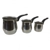 Set 3 Ibrice Inox 700ml 400ml 200ml Vase Gatit Cafea Lapte Plita Gaz Electric Vitroceramica