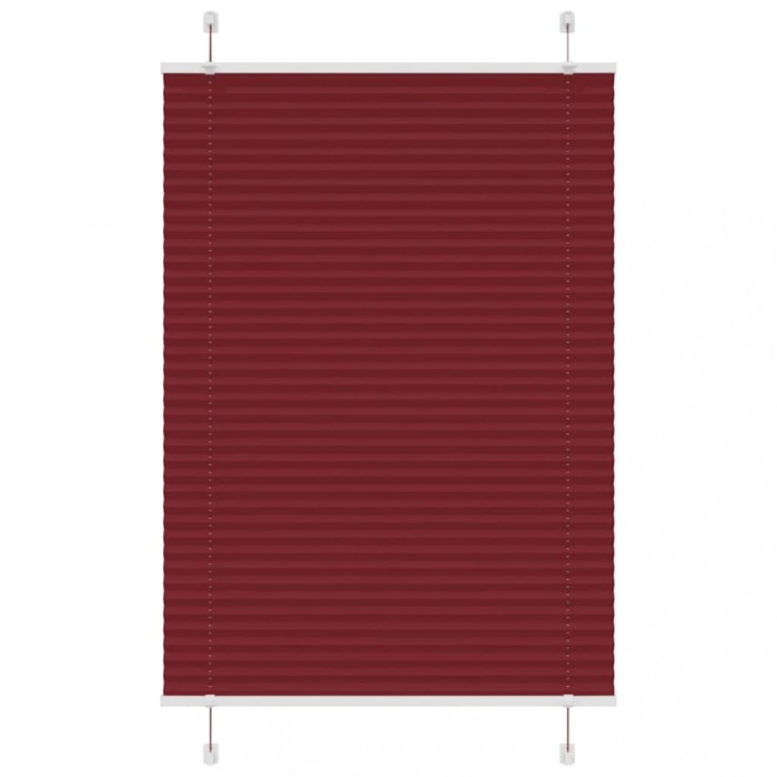 Jaluzea plisată Bordeaux Roșu 95x100 cm Lățime țesătură 94,4 cm