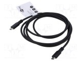Cablu USB 3.2 USB C 2m negru 5Gbps Goobay