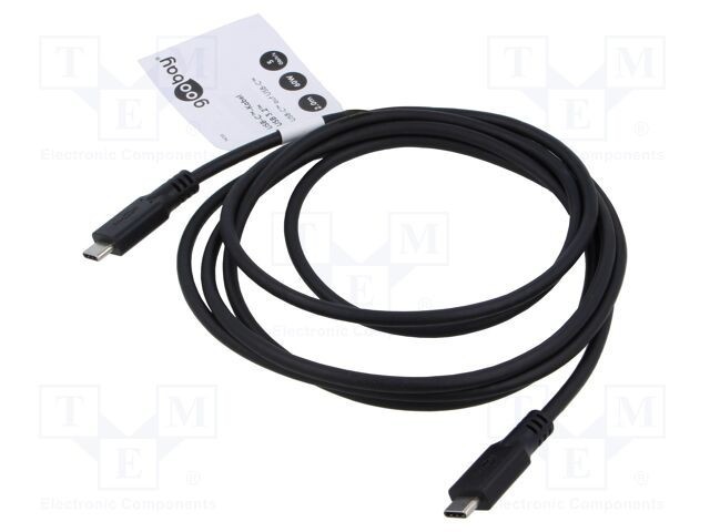 Cablu USB 3.2 USB C 2m negru 5Gbps Goobay