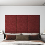 Panouri de perete 12 buc. rosu vin 60x30 cm textil 2,16 m&sup2; GartenMobel Dekor, vidaXL