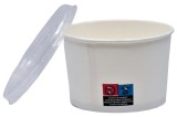 Bol pentru supa 473 mL din carton cu capac transparent 25buc/set