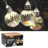 Ghirlanda luminoasa solara LED Loris, 20 becuri, 5,8 m, alb multicolor