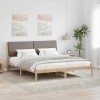 VidaXL Cadru de pat Maroniu și taupe 200 x 200 cm Lemn masiv de pin 3394361