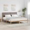 vidaXL Cadru de pat Maroniu și taupe 200 x 200 cm Lemn masiv de pin 3394361