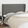 VidaXL Tăblie de pat cu aripioare gri &icirc;nchis 203x23x118/128 cm, textil 3117979