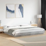 Cumpara ieftin Cadru de pat, gri beton, 200x200 cm, lemn prelucrat