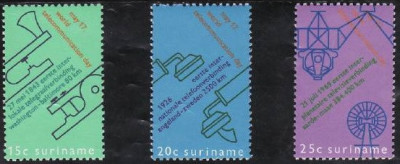 C1627 - Surinam 1971 - Comunicatii 3v. neuzat,perfecta stare foto