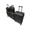 Set 5 Valize TravelLux Pro: Troler Cabina, Medie, Mare, Beauty Case, Roti 360&deg;, ABS+PC, Antracit/Negru/Gri/Albastru