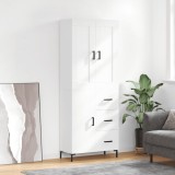 VidaXL Dulap &icirc;nalt, alb, 69,5x34x180 cm, lemn compozit