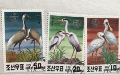 (B ) Timbre serii Straine Fauna Pasari Korea