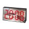 Ceas digital Gaosiio, USB, 2 nivele intensitate, afisaj LED, temperatura, data, Negru, LED rosu