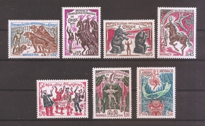 Monaco 1974 - Primul Festival Internațional de Circ, Monaco, MNH