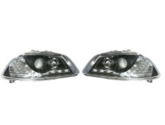 Set faruri tuning SEAT IBIZA/CORDOBA (6L), 02.2002-05.2006, partea stanga+dreapta, Taiwan, cu indicator led; cu lumina de parcare LED; H1+H1+LED; man